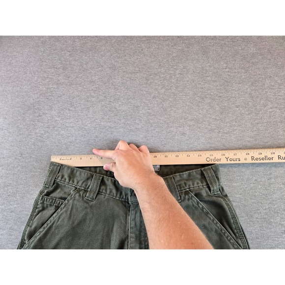 Carhartt Pants Mens 31x30 Green Rugged Flex Relaxed Canvas Work Wear BN2291-M - Picture 11 of 14
